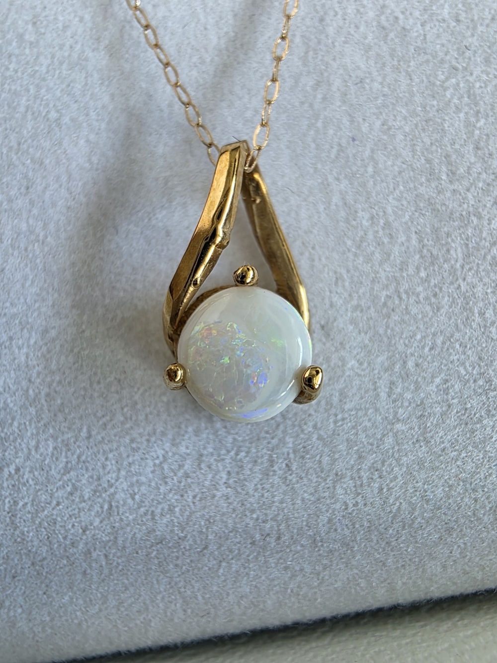 Brilliant Earth White Opal Gold Necklace